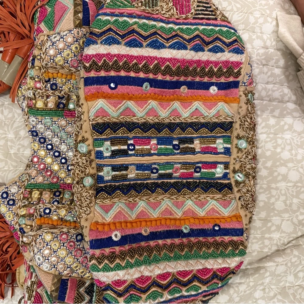 Banjara Bead & Mirror Hobo Bag